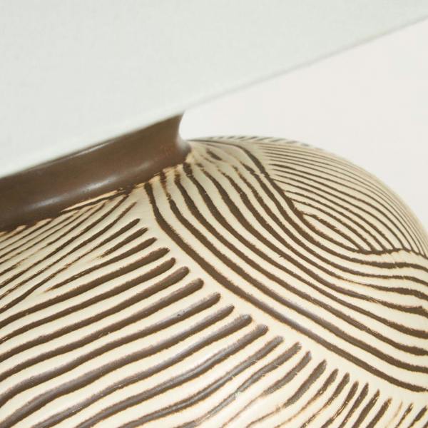 Pagazzi Lighting Tangier Cream & Brown Ceramic Table Lamp