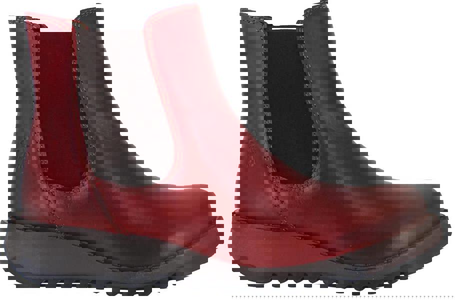 Fly London Salv Womens Wedged Heeled Chelsea Leather Ankle Boots