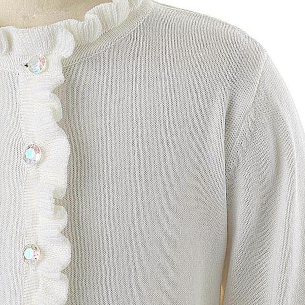 Rachel Riley Ivory Frill Cardigan