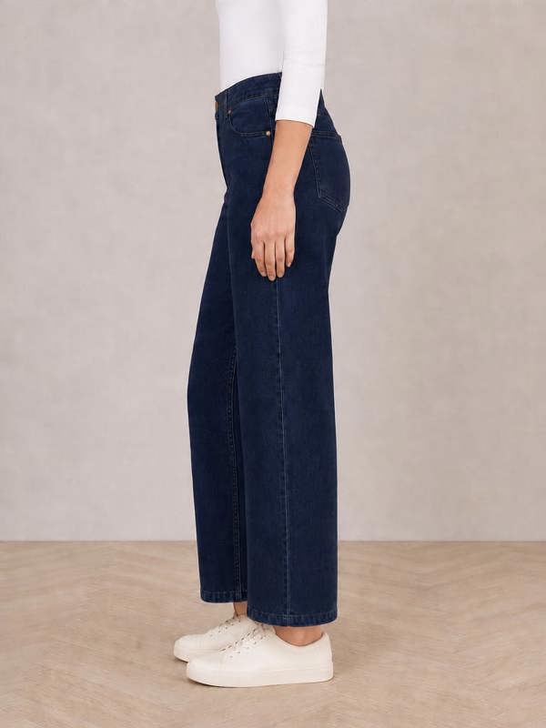 PennyPlain 5 Pocket Wide Leg Denim - Denim Wash Short