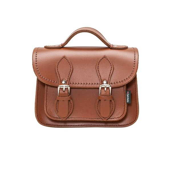 Zatchels Handmade Leather Micro Satchel - Chestnut