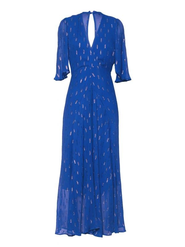 Rose & Nancy Talia Blue Sparkle Maxi Dress