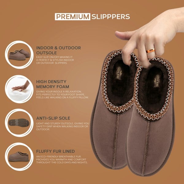 VIVA Mia: Women's Platform Sheepskin Lined Slip Ons Anti Slip Rubber Soles
