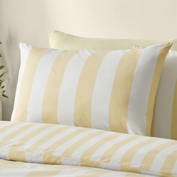 Cove Stripe Yellow Duvet Cover Set