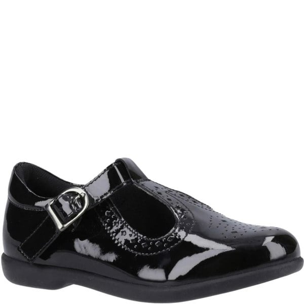 Hush Puppies BRITNEY Girls School Shoes Black Patent