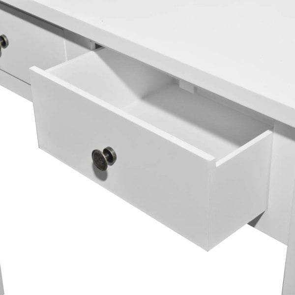 Berkfield Dressing Console Table with Two Drawers White