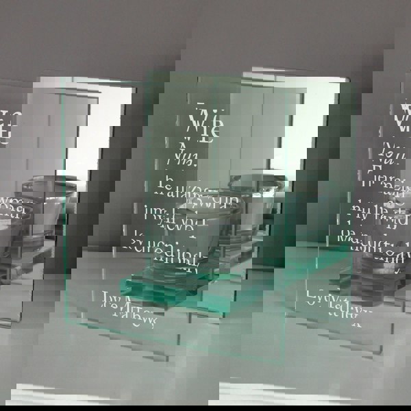 Personalised Memento Company Personalised Definition Mirrored Glass Tea Light Candle Holder