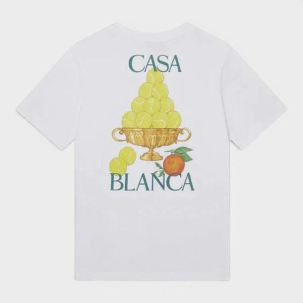 Casablanca Le Triomphe De Tennis Printed T-Shirt White