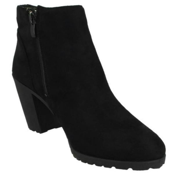 Spot On Ladies Spot On Ankle Boots With Zip Detail