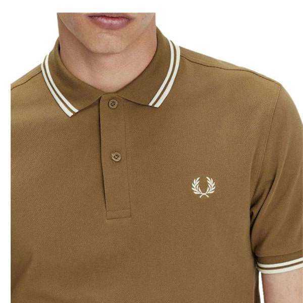 Fred Perry Twin Tipped Shaded Stone Polo Shirt XS