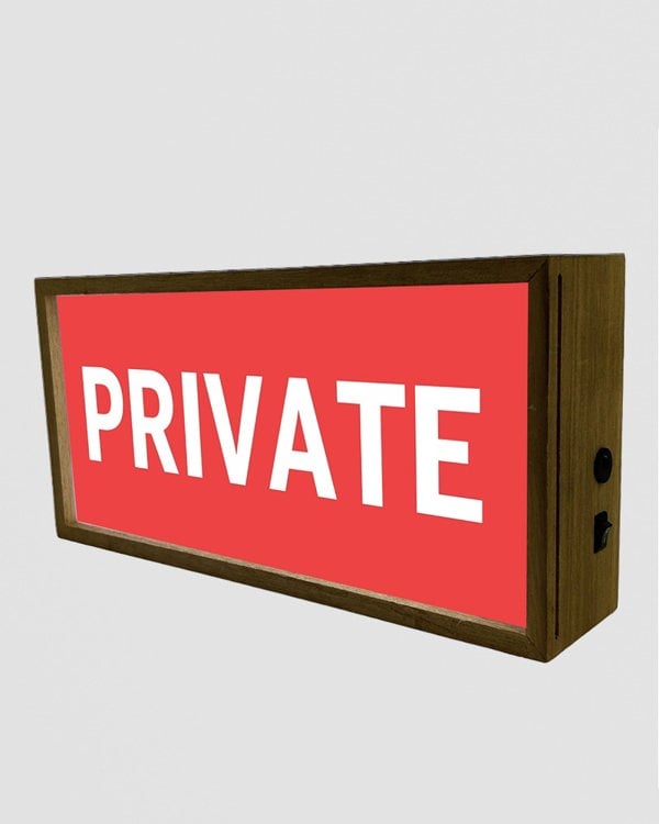 Light Box Private Sign