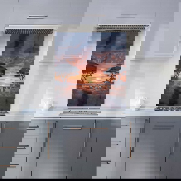 Warren Reed - Designer Lions' Twilight Journey Kitchen Splashback