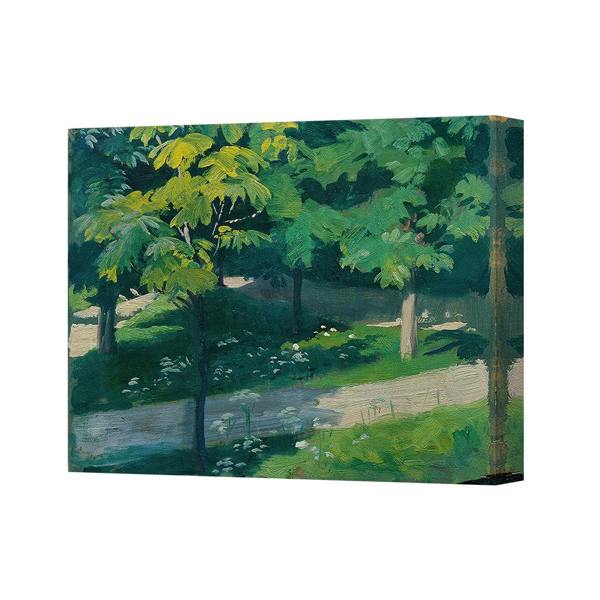 Benjamin Tate Design Canvas Wall Art Landscape Painting Of Lush Green Park Scene