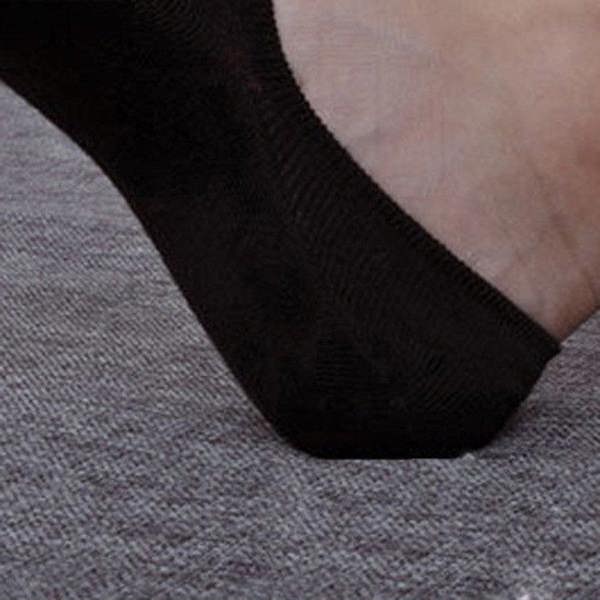 Anyfootwear 5 Pairs Size 4-9 Blue Boat Socks Summer Thin Invisible Cotton Non-Slip Silicone Breathable Pure Color For Men