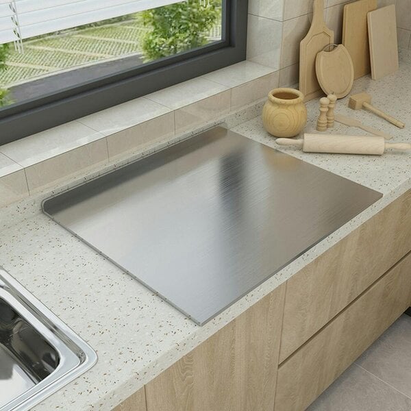 Havendro Stainless Steel Cutting Chopping Board Dough Board Meat Bread Kitchen Worktop