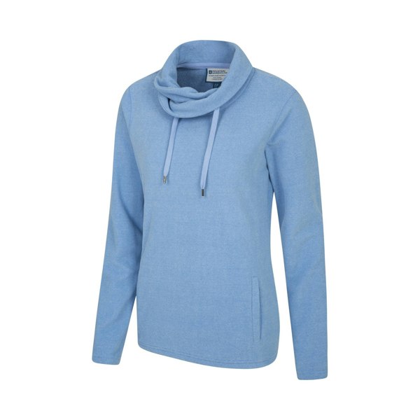 Mountain Warehouse Womens/Ladies Hebridean Cowl Neck Fleece Top - Pale Blue