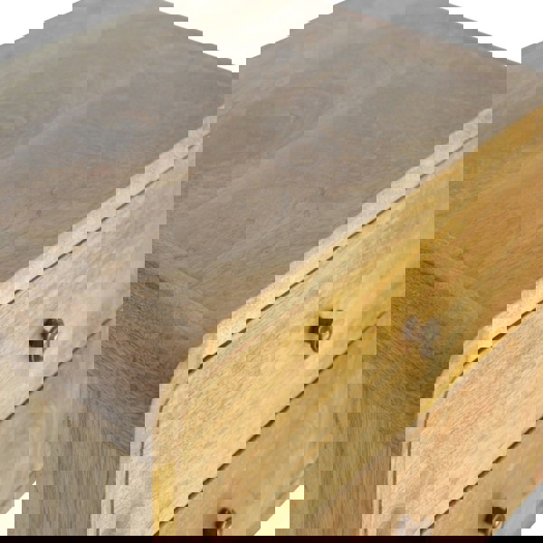 Artisan Furniture Solid Wood Oak-ish 2 Drawer Floating Bedside Table