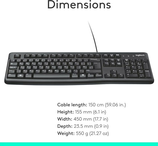 Logitech K120 Wired Keyboard