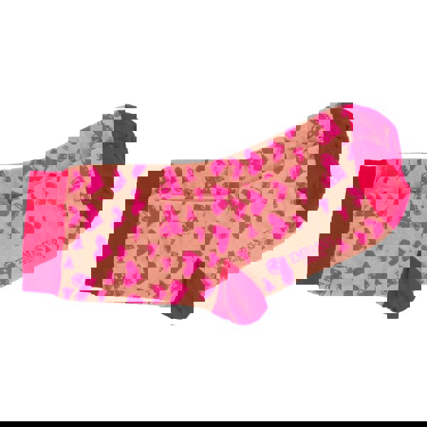 Embassy London Soulmates - Pink Pink - Women's cotton crew socks UK 3 to 7 in pink hearts