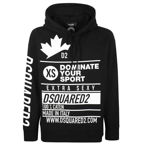 Dsquared2 Dominate Your Sport Oversize Hoodie - Black