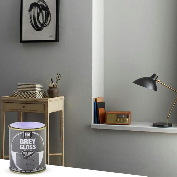 151 5X Grey Gloss Non-Drip Paint 300ml