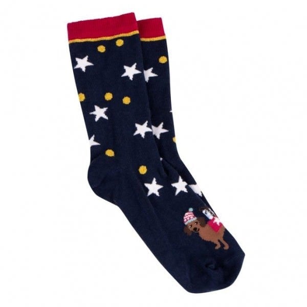 Totes Isotoner NOVELTY ANKLE Womens Socks Dog: One Size