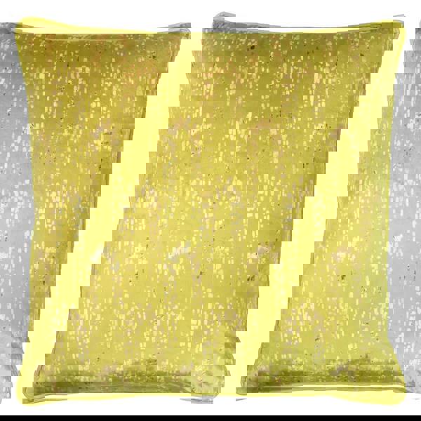Furn Wisteria Velvet Square Cushion Cover - Chartreuse
