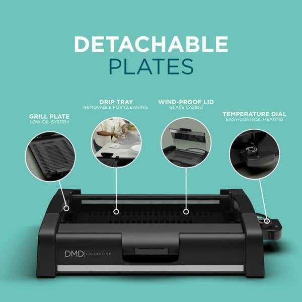DMD Collective Smokeless Indoor Grill with Adjustable Temperature Control