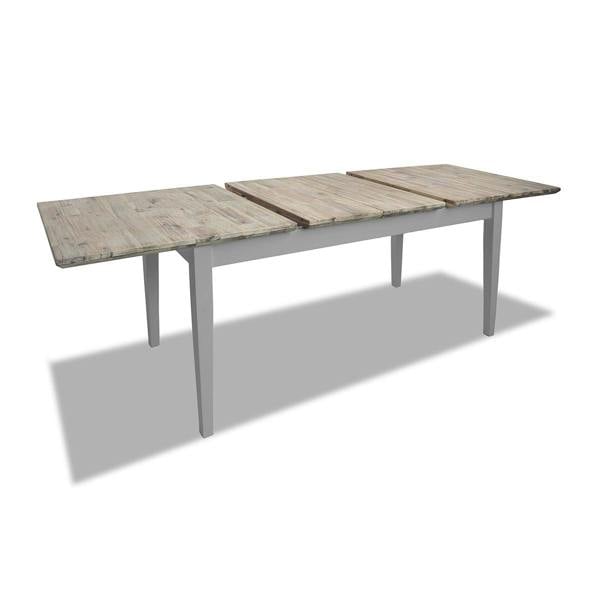 Statement Furniture Florence Rectangle Extending Kitchen Dining Table with Center Extension Leaves
