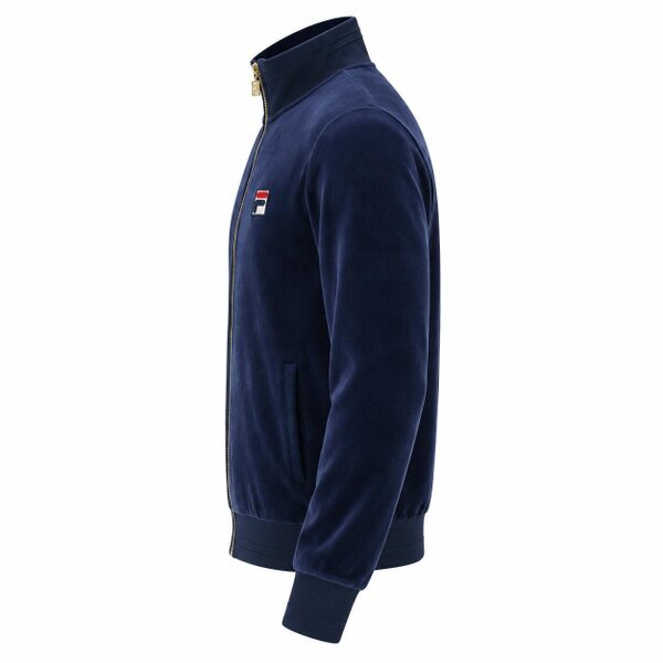 Fila Nero 2 Velour Track Top Jacket Fila Navy