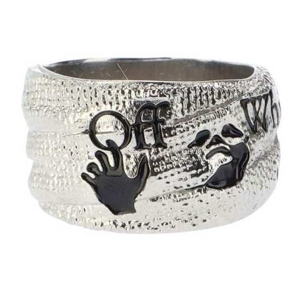 Off White Logo Ring - Silver