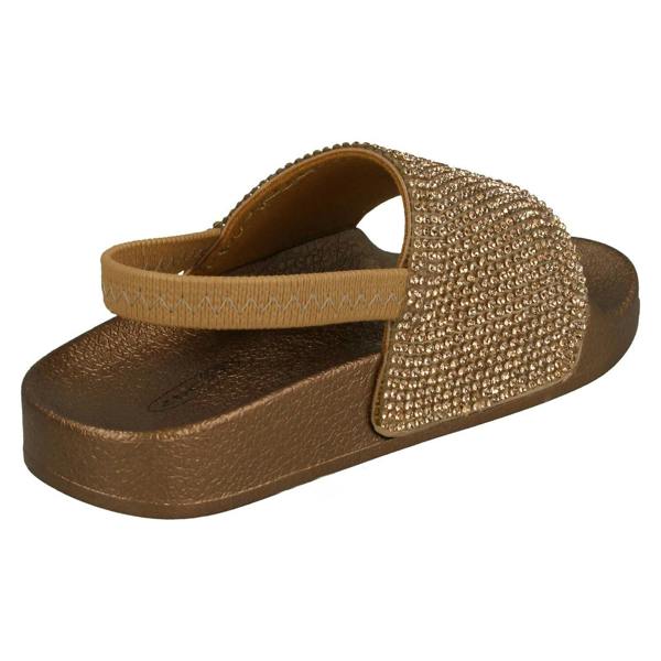 Spot On Girls Spot On Elasticated Diamante Sliders H0312