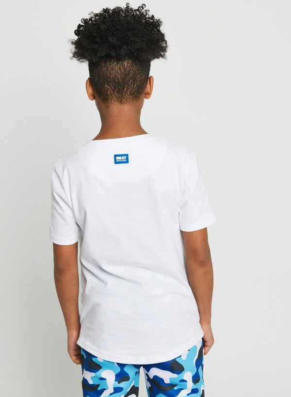 Beat Boyz Club Kingpin T-Shirt - White/Cobalt