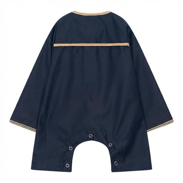 TT-003 - Baby Toddler Emirati Omani Gold Tassel Romper Thobe - Navy - Thobez - 15