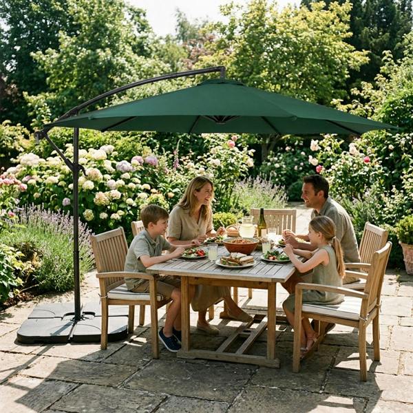 Jardi Cantilever Parasol 3m – Green