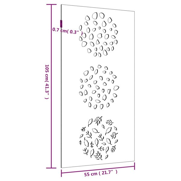Berkfield Garden Wall Decoration 105x55 cm Corten Steel Leaf Design