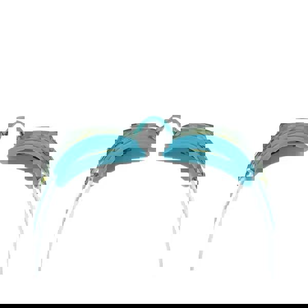 Speedo Vanquisher 3.0 Mirrored Womens blue silver goggles with clear lenses, comfortable gasket, nose bridges, easy adjustment