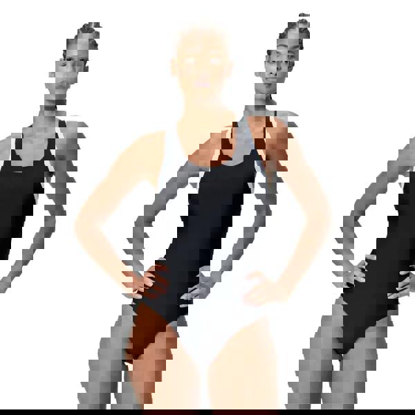 Speedo Colourblock Racerback Swimsuit - Black/White