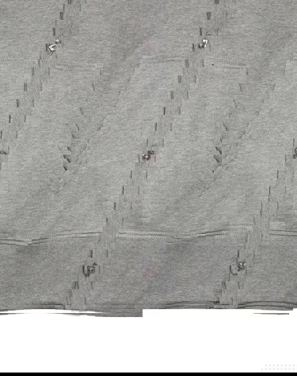 Money Combo Patch Button Sweat Grey Melange