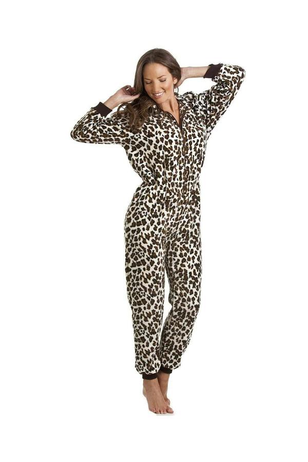 Camille Womens Animal Print Soft Fleece Onesies