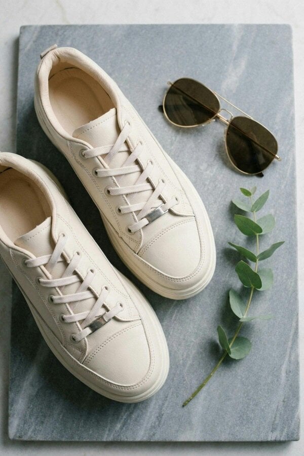 ikrush Bronagh Faux Leather Platform Trainers