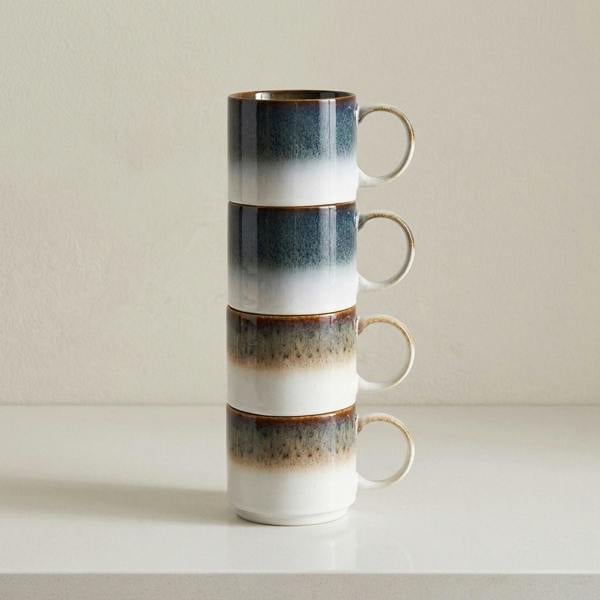 Garden Greatness Reactive Glaze Stacking Mug Set