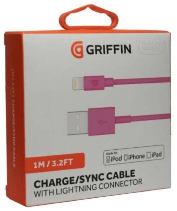 Griffin 1M Lightning Cable Pink - GP-003-PNK