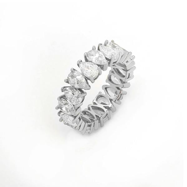 Say It With Pear Ring - Silver