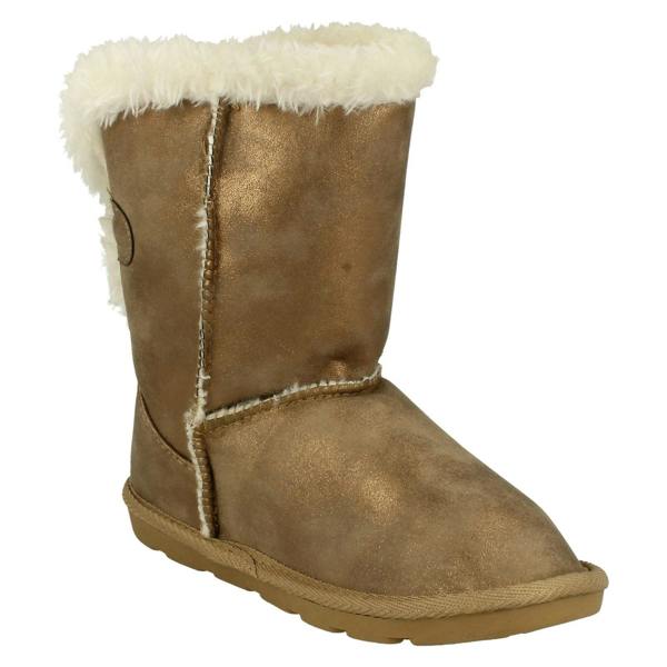 Spot On Girls Spot On Faux Fur Lined Winter Boots