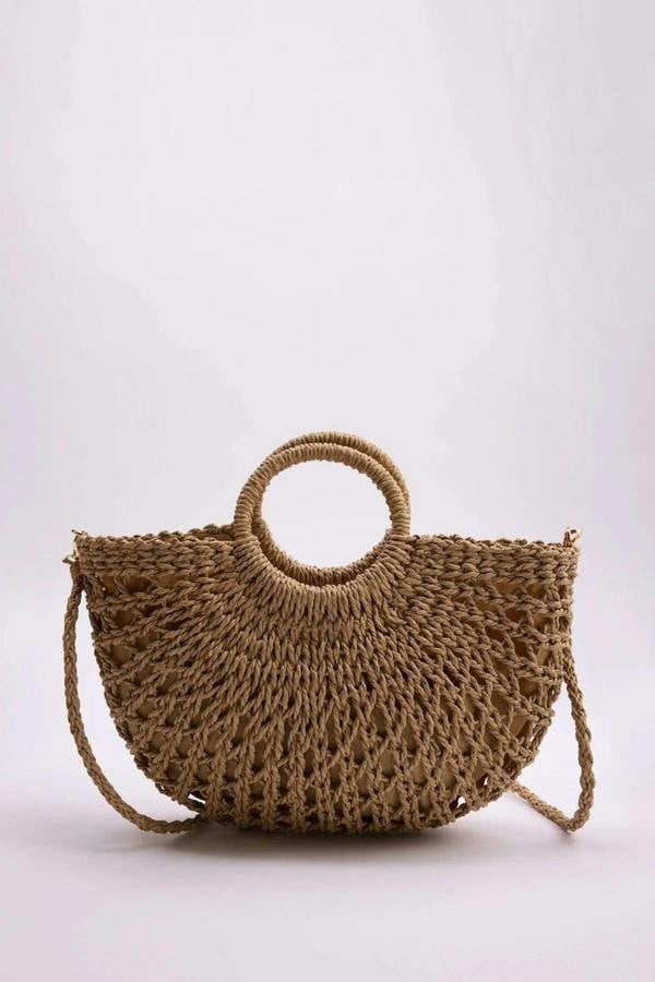 WOVCOR Oval Straw Women's Medium Size Bag