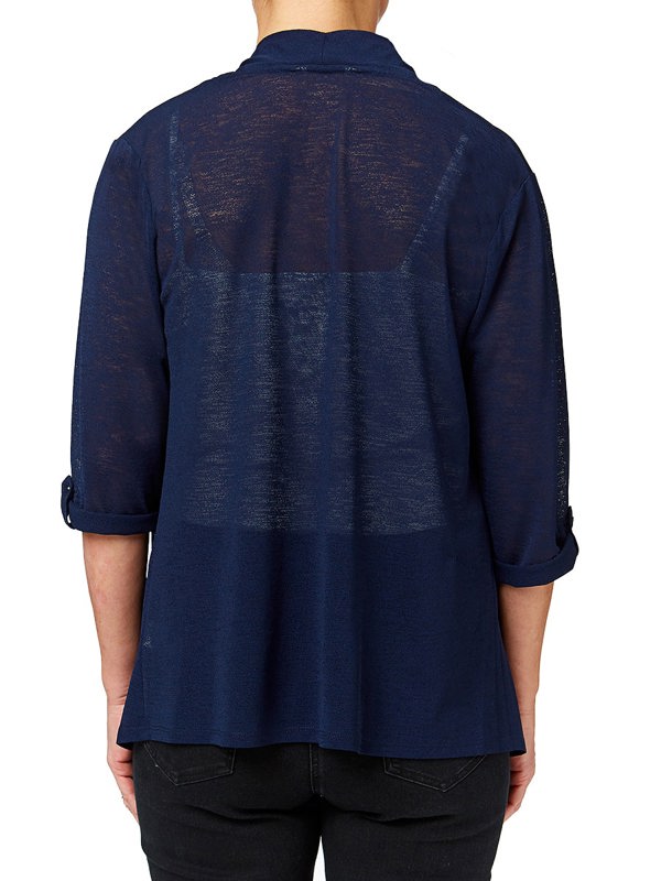 PennyPlain Roll Up Sleeve Cardigan - French