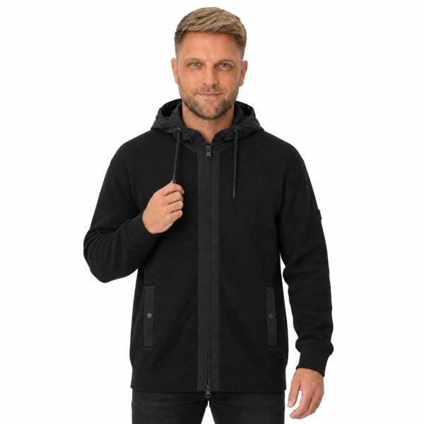 Barbour International Inline Knitted Hoodie Black