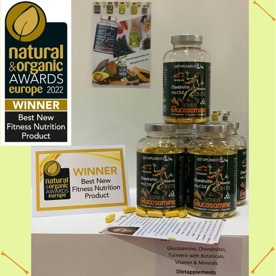Dietapplements Glucosamine, Chondroitin, Turmeric, Vitamins & Minerals for the Bones & Joints