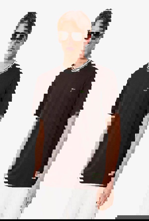 Lacoste French Made Stripe Neck T-Shirt